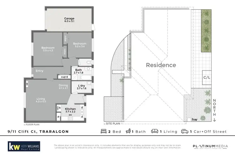 Floorplan of Homely unit listing, 9/11 Clift Court, Traralgon VIC 3844