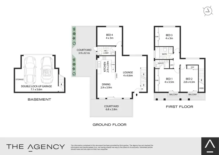 Floorplan of Homely townhouse listing, 8/5-7 Dibbs Street, Canterbury NSW 2193