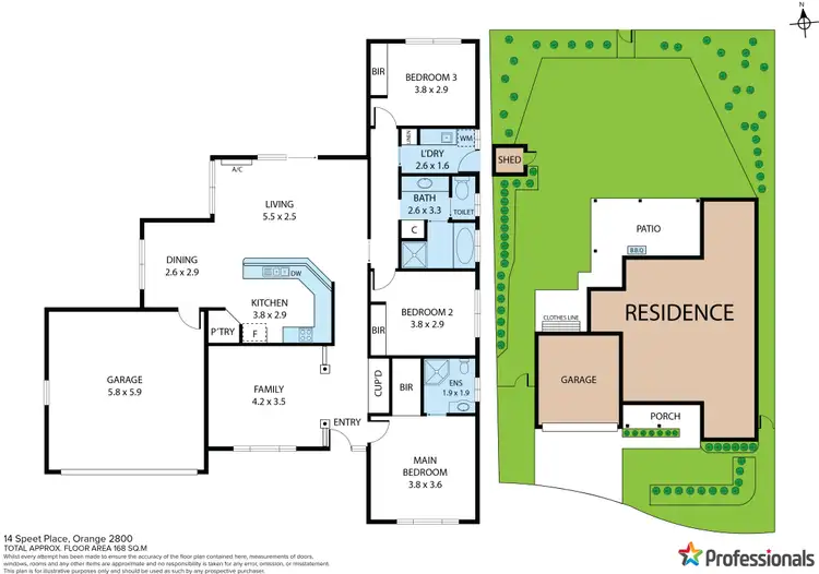 Floorplan of Homely house listing, 14 Speet Place, Orange NSW 2800