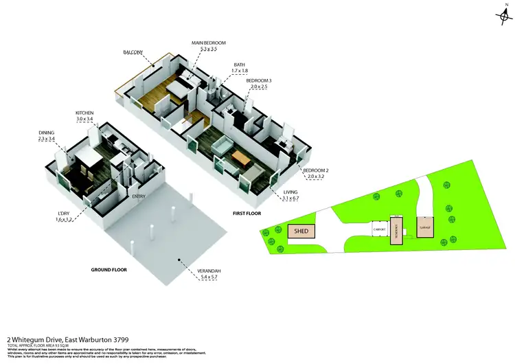 Floorplan of Homely house listing, 2 Whitegum Drive, East Warburton VIC 3799