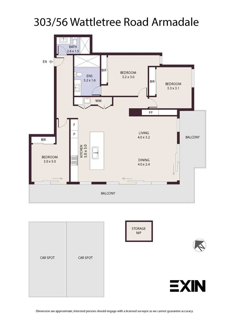 Floorplan of Homely apartment listing, 303/56 Wattletree Road, Armadale VIC 3143