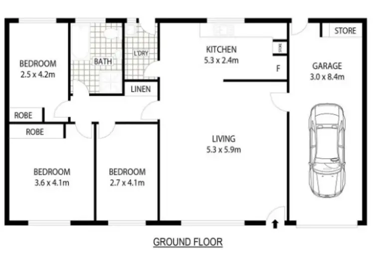 Floorplan of Homely townhouse listing, 18 Barlow Street, Scullin ACT 2614