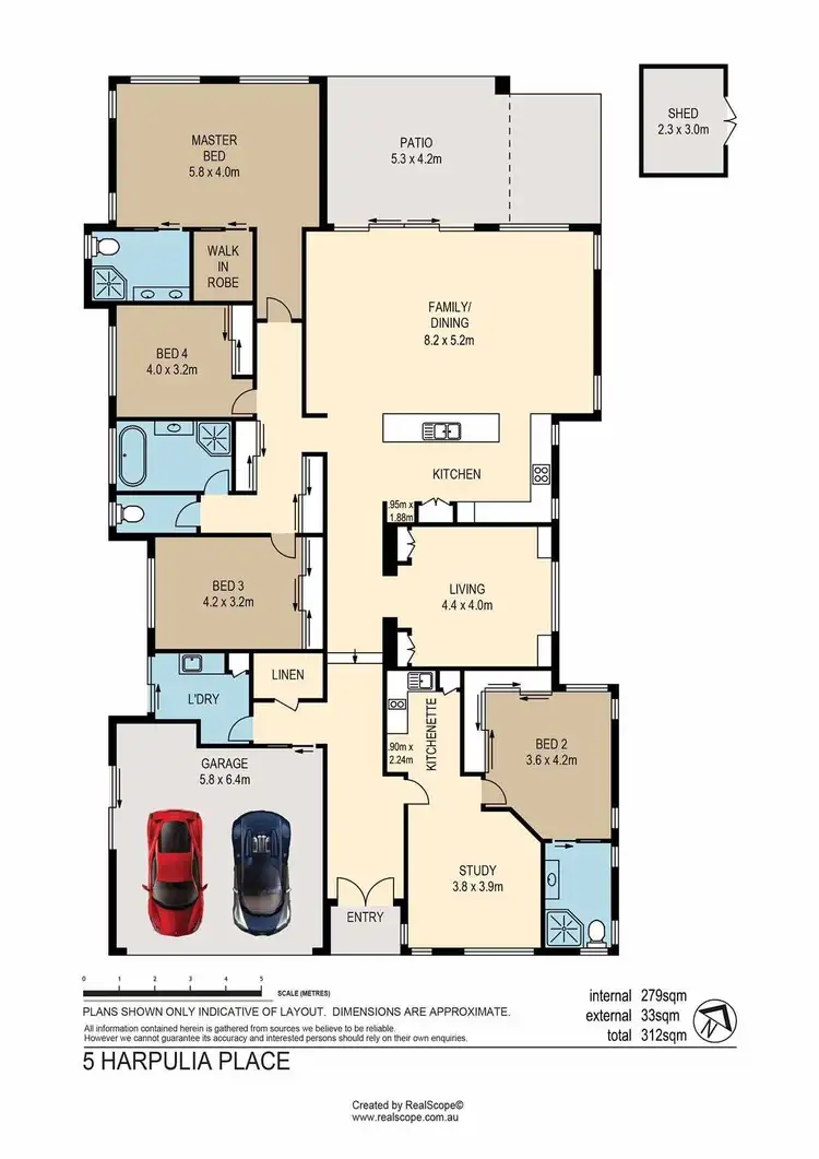 Floorplan of Homely house listing, 5 Harpulia Place, Seventeen Mile Rocks QLD 4073