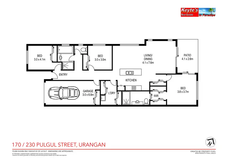 Floorplan of Homely villa listing, 170/230 Pulgul Street, Urangan QLD 4655