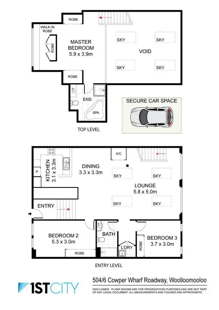 Floorplan of Homely apartment listing, 504/6E Cowper Wharf Roadway, Woolloomooloo NSW 2011