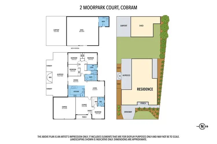 Floorplan of Homely house listing, 2 Moorpark Court, Cobram VIC 3644