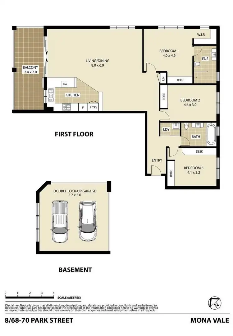 Floorplan of Homely apartment listing, 8/68-70 Park Street, Mona Vale NSW 2103