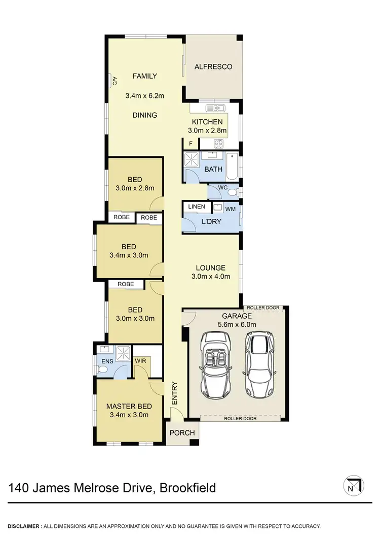 Floorplan of Homely house listing, 140 James Melrose Drive, Brookfield VIC 3338