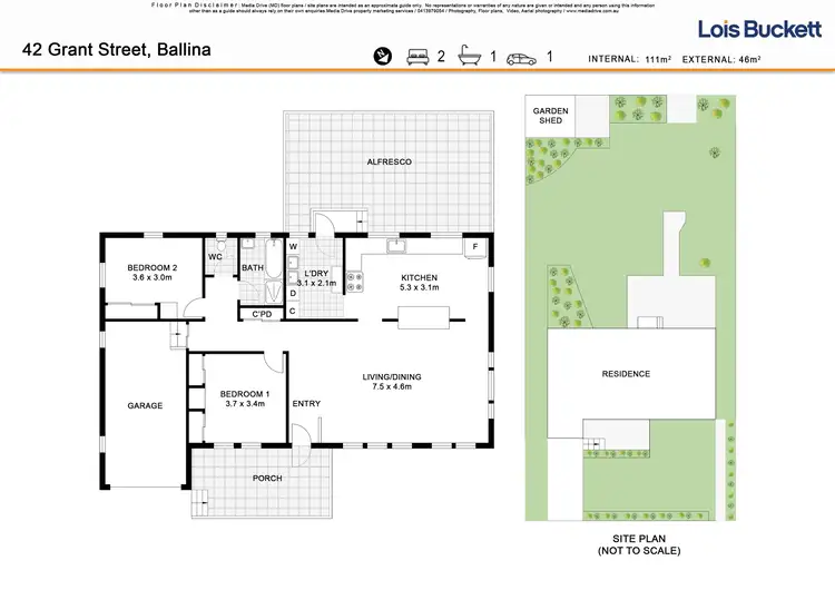 Floorplan of Homely house listing, 42 Grant Street, Ballina NSW 2478