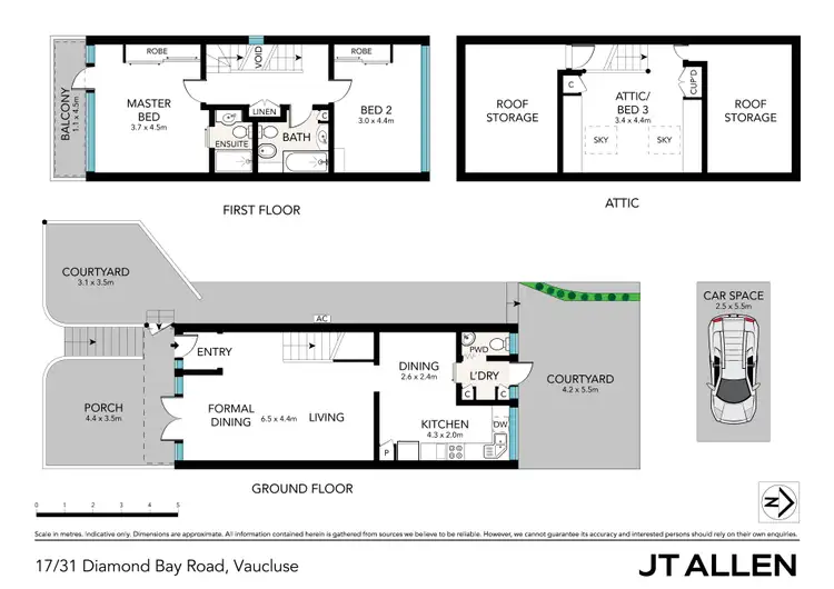 Floorplan of Homely townhouse listing, 17/31-39 Diamond Bay Road, Vaucluse NSW 2030