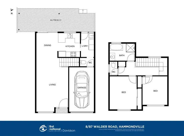 Floorplan of Homely townhouse listing, 8/87 Walder Road, Hammondville NSW 2170