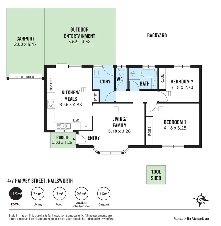 Floorplan of Homely unit listing, 4/7 Harvey Street, Nailsworth SA 5083