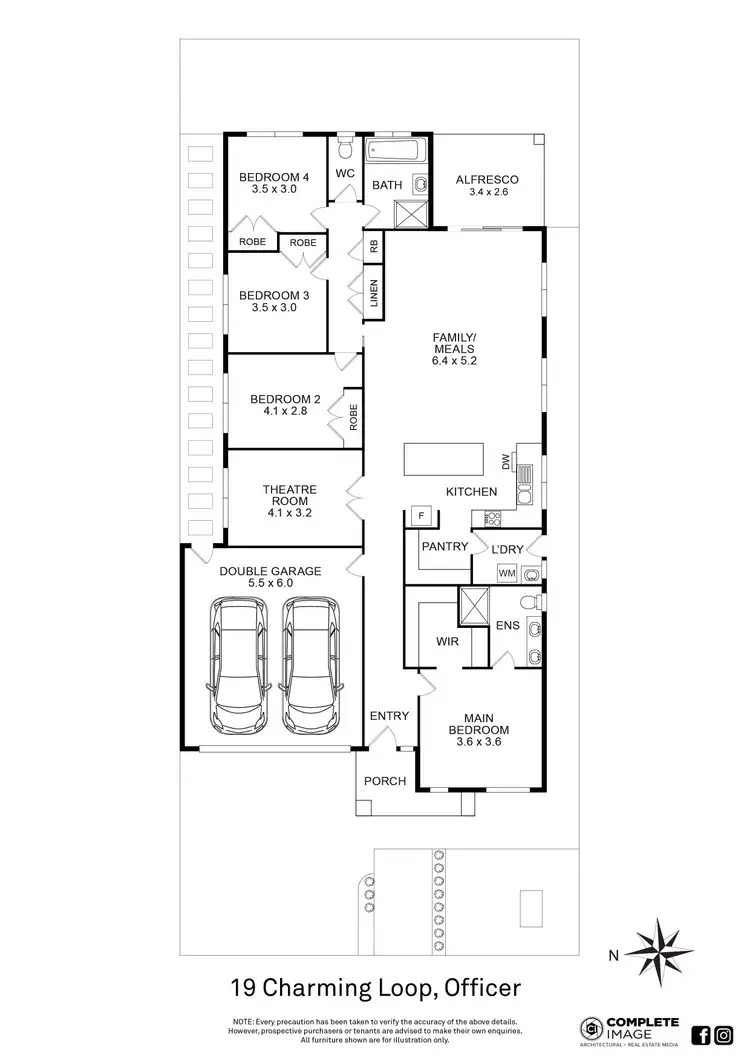 Floorplan of Homely house listing, 19 Charming Loop, Officer VIC 3809