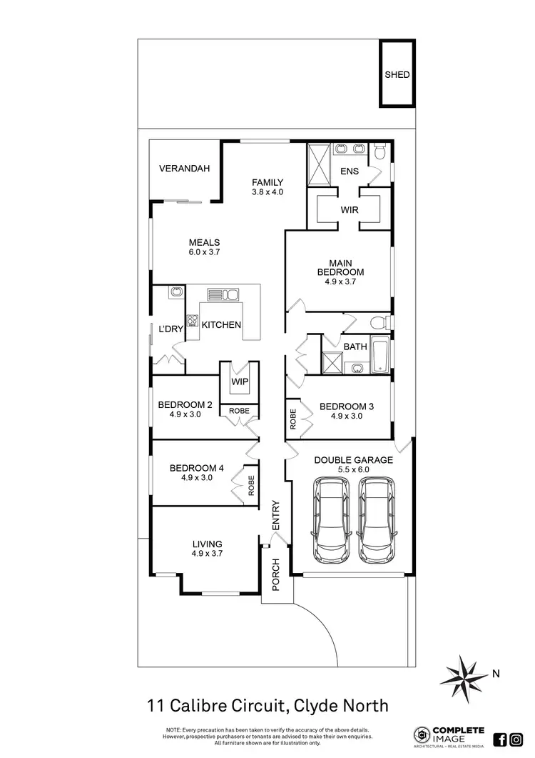 Floorplan of Homely house listing, 11 Calibre Circuit, Clyde North VIC 3978