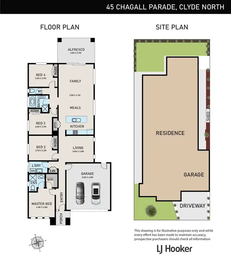 Floorplan of Homely house listing, 45 Chagall Parade, Clyde North VIC 3978