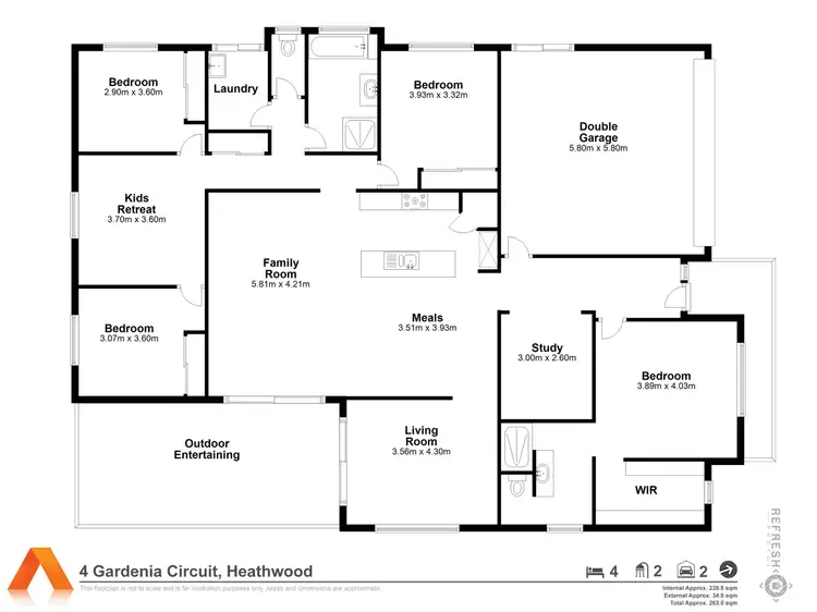 Floorplan of Homely house listing, 4 Gardenia Circuit, Heathwood QLD 4110