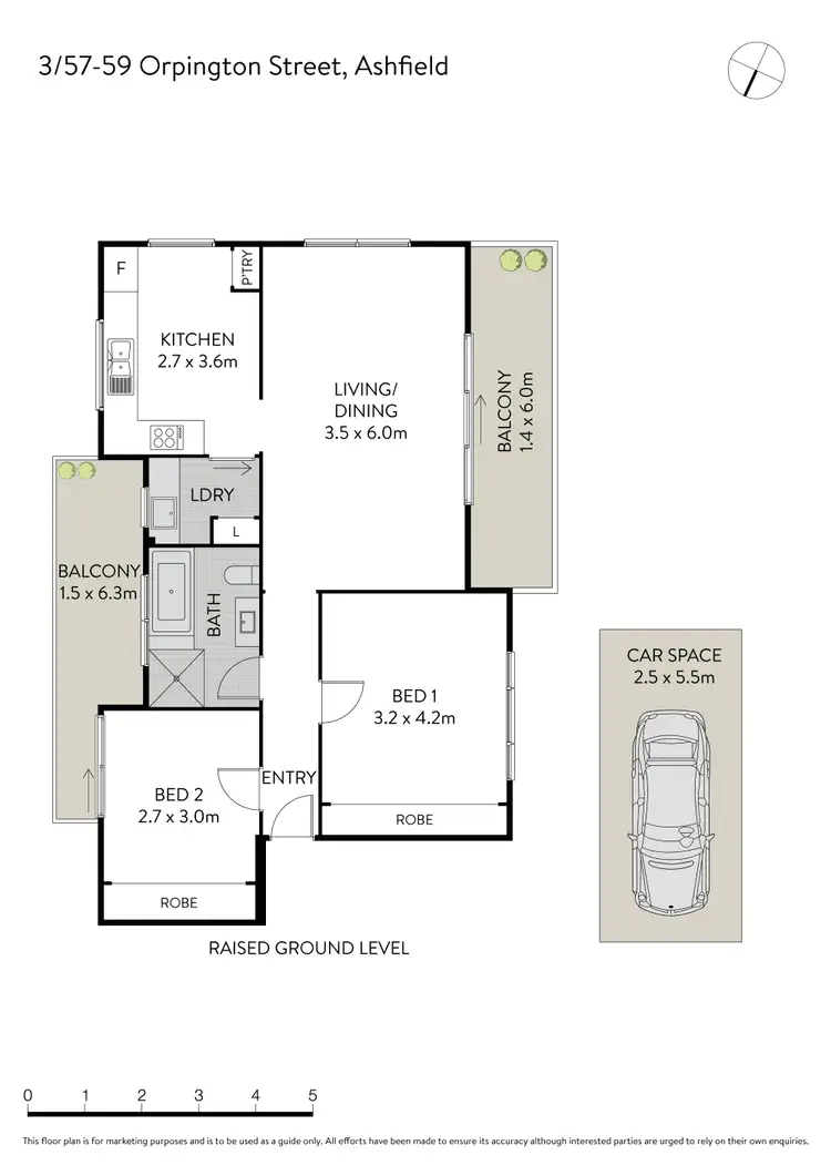 Floorplan of Homely unit listing, 3/57-59 Orpington Street, Ashfield NSW 2131
