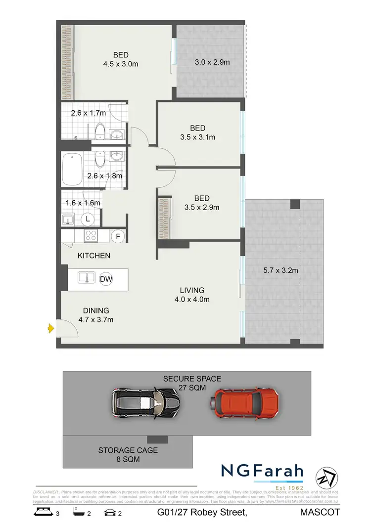 Floorplan of Homely apartment listing, G01/27 Robey Street, Mascot NSW 2020