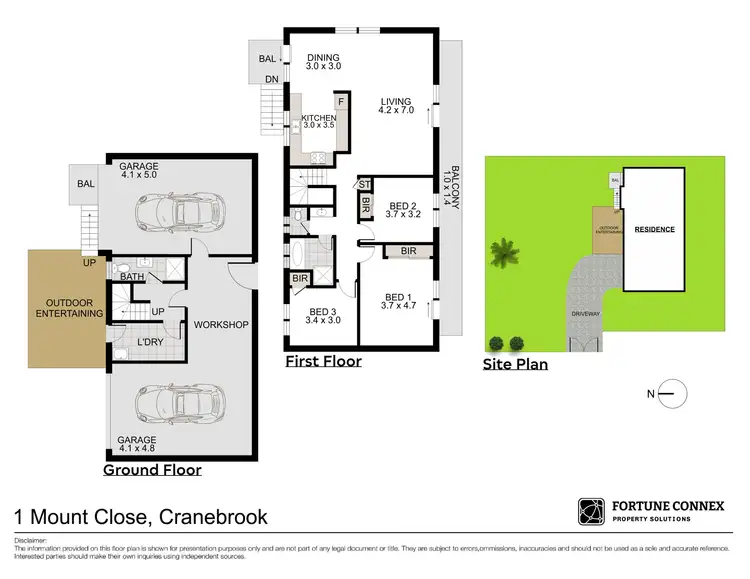 Floorplan of Homely house listing, 1 Mount Close, Cranebrook NSW 2749