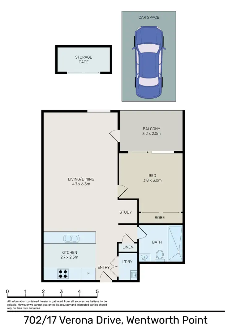 Floorplan of Homely apartment listing, 702/17 Verona Drive, Wentworth Point NSW 2127