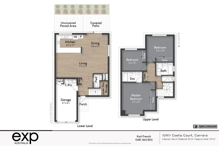 Floorplan of Homely townhouse listing, 109/1 Coelia Court, Carrara QLD 4211