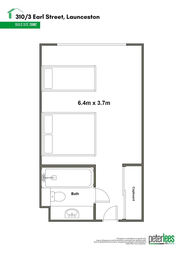 Floorplan of Homely unit listing, 310/3 Earl Street, Launceston TAS 7250
