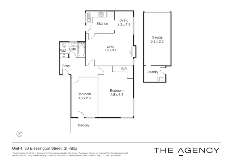 Floorplan of Homely apartment listing, 4/86 Blessington Street, St Kilda VIC 3182