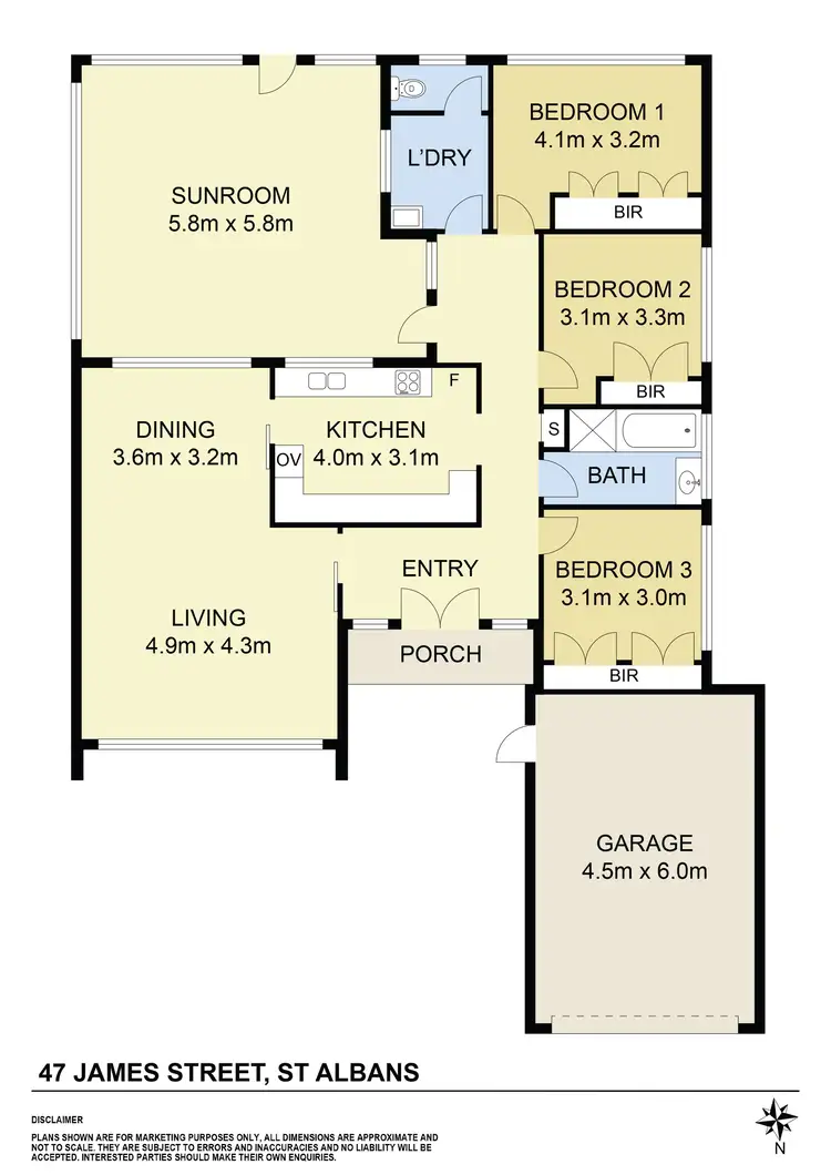 Floorplan of Homely house listing, 47 James Street, St Albans VIC 3021