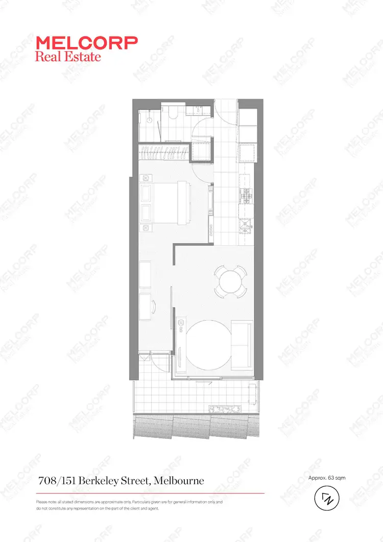 Floorplan of Homely apartment listing, 708/151 Berkeley Street, Melbourne VIC 3000