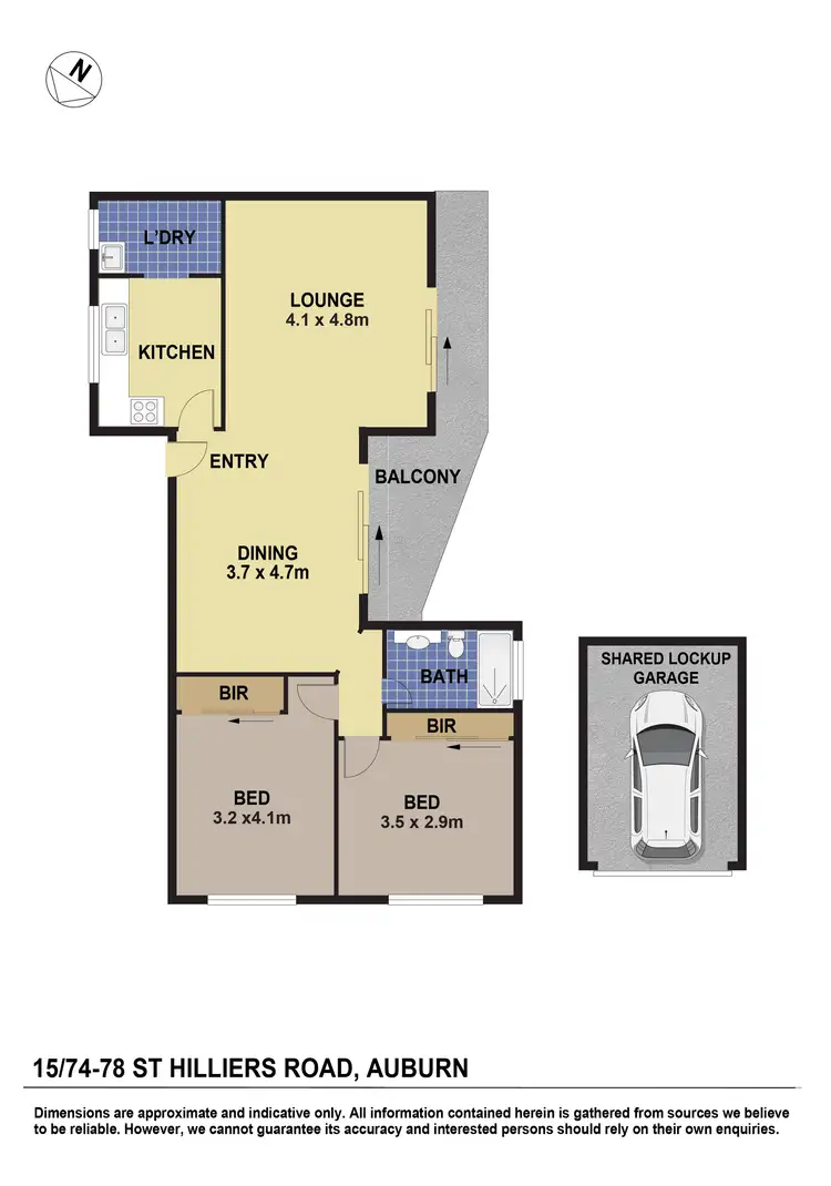 Floorplan of Homely unit listing, 15/74-76 St Hilliers Road, Auburn NSW 2144