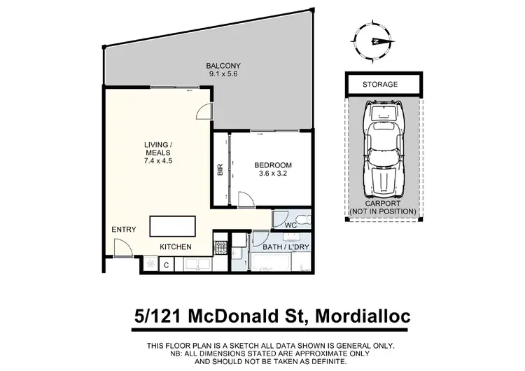 Floorplan of Homely unit listing, 5/121 McDonald Street, Mordialloc VIC 3195