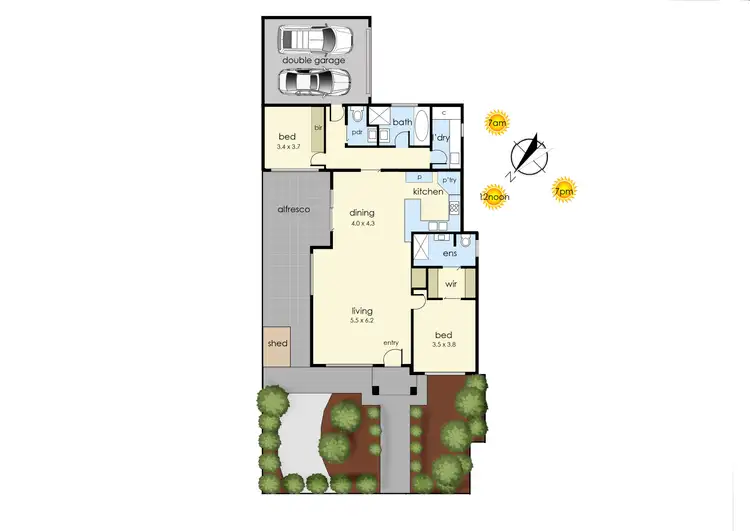Floorplan of Homely unit listing, 1/6 Frawley Street, Frankston VIC 3199