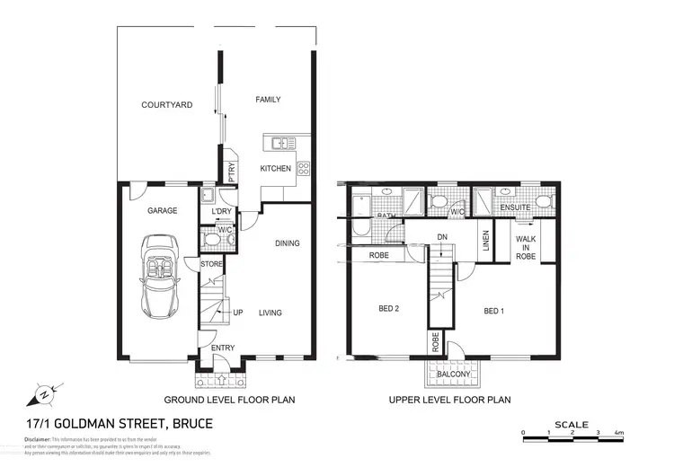 Floorplan of Homely townhouse listing, 17/1 Goldman Street, Bruce ACT 2617