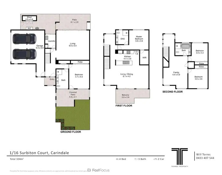 Floorplan of Homely townhouse listing, 1/16-28 Surbiton Court, Carindale QLD 4152
