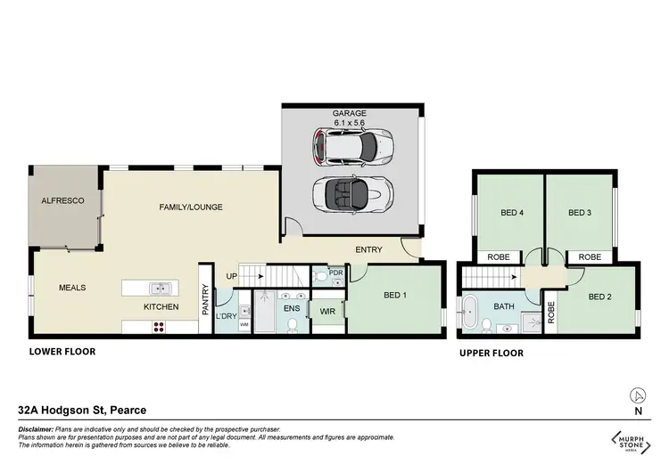 Floorplan of Homely townhouse listing, 32A Hodgson Crescent, Pearce ACT 2607