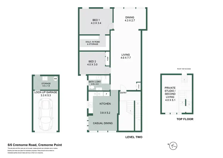 Floorplan of Homely apartment listing, 5/5 Cremorne Road, Cremorne Point NSW 2090