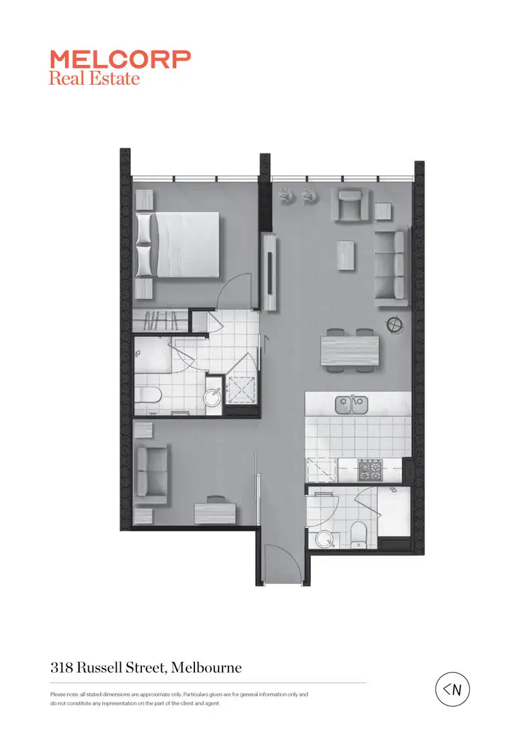 Floorplan of Homely apartment listing, 4707/318 Russell Street, Melbourne VIC 3000