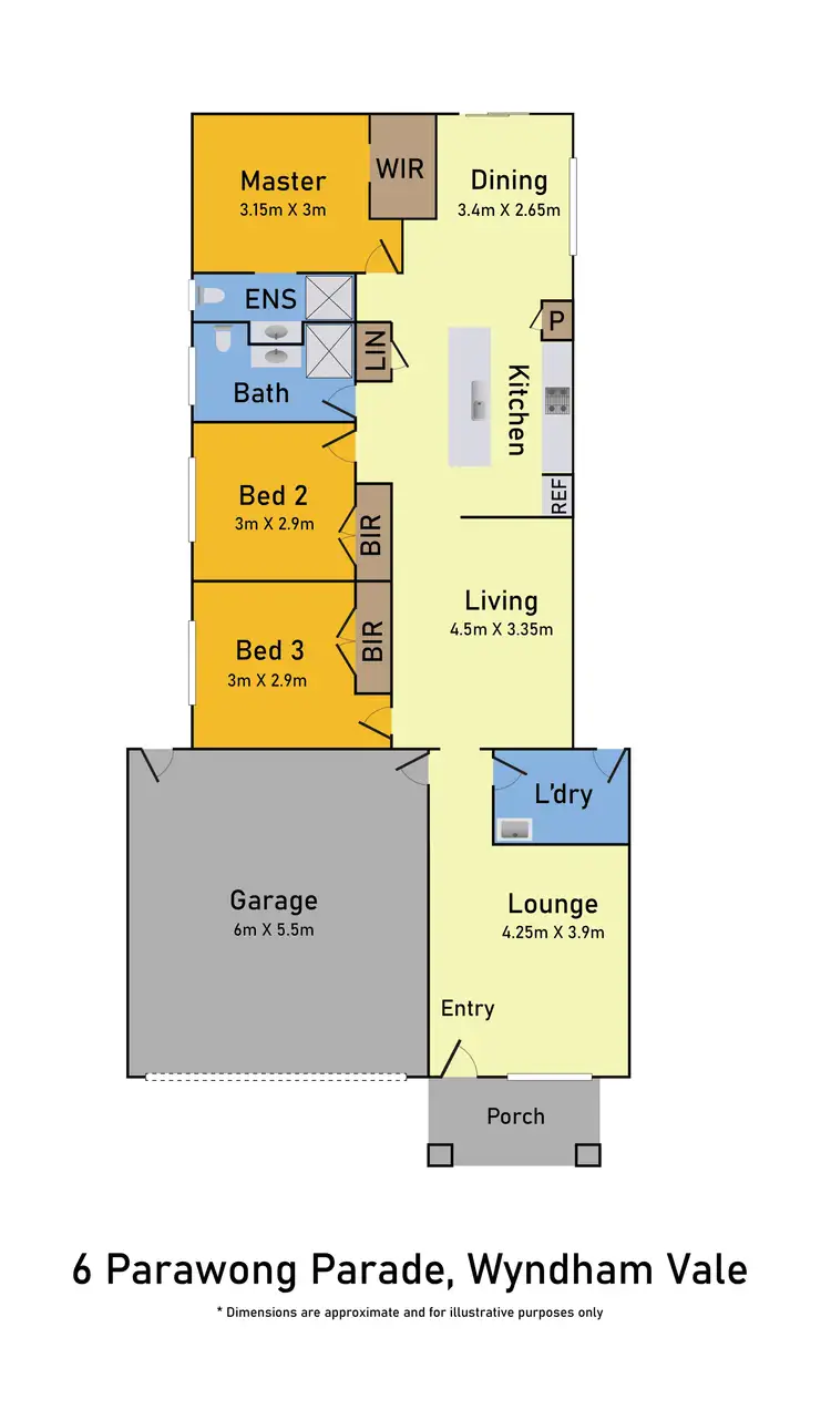 Floorplan of Homely house listing, 6 Parawong Parade, Wyndham Vale VIC 3024
