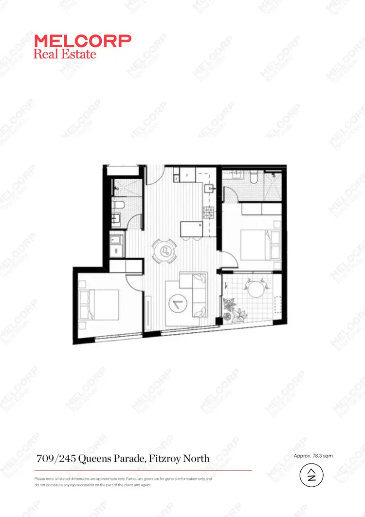 Floorplan of Homely apartment listing, 709/245 Queens Parade, Fitzroy North VIC 3068
