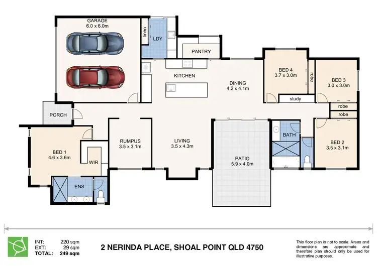 Floorplan of Homely house listing, 2 Nerinda Place, Shoal Point QLD 4750