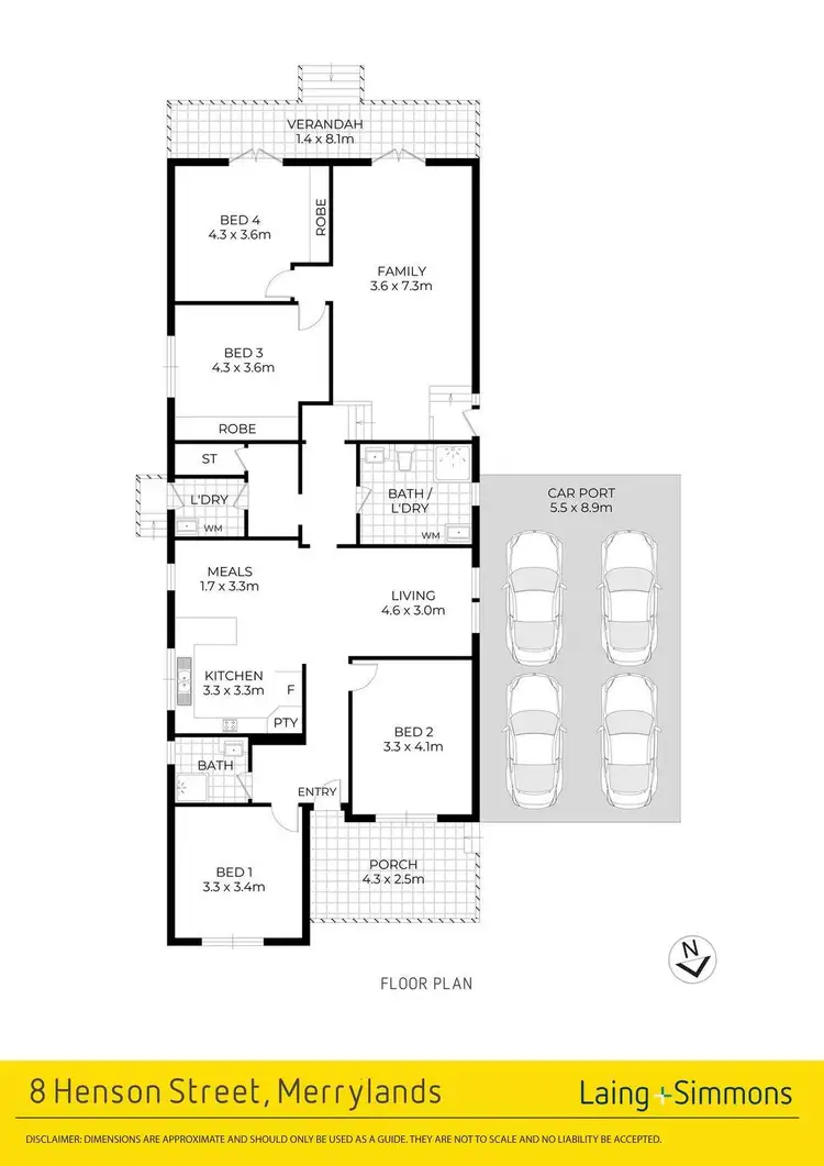 Floorplan of Homely house listing, 8 Henson Street, Merrylands NSW 2160