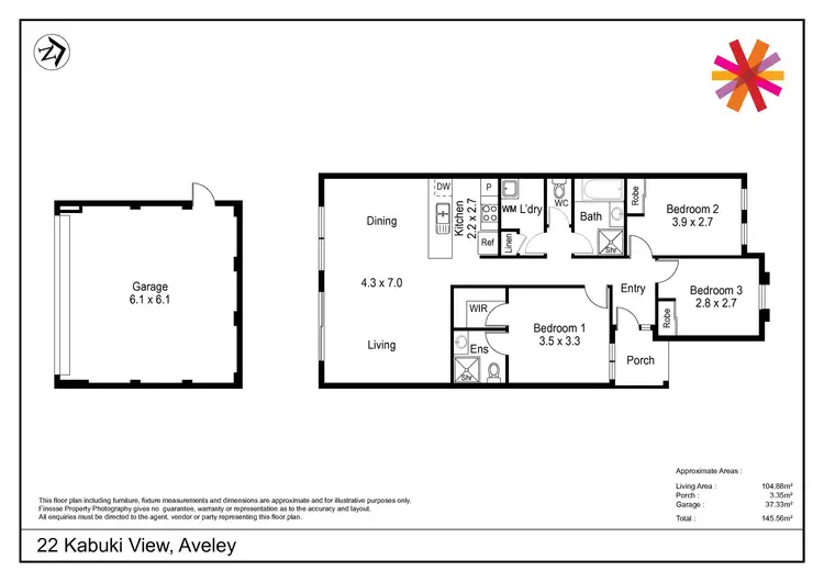 Floorplan of Homely house listing, 22 Kabuki View, Aveley WA 6069