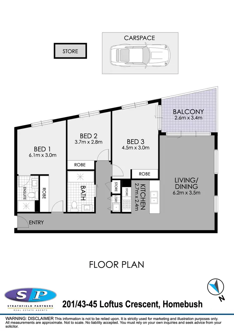 Floorplan of Homely apartment listing, 201/43-45 Loftus Crescent, Homebush NSW 2140