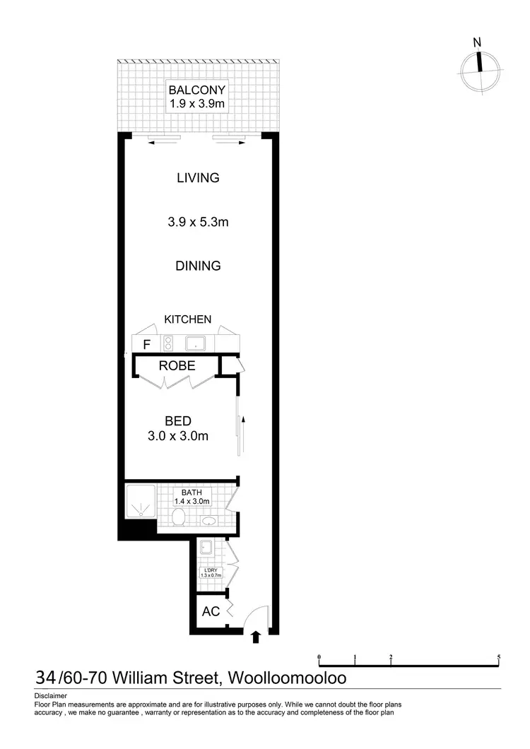 Floorplan of Homely unit listing, 34/60-70 William Street, Woolloomooloo NSW 2011