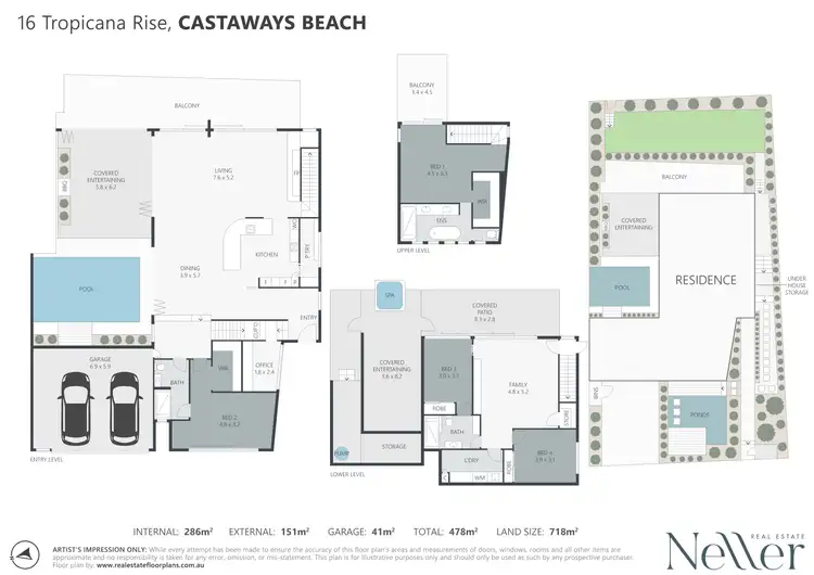 Floorplan of Homely house listing, 16 Tropicana Rise, Castaways Beach QLD 4567