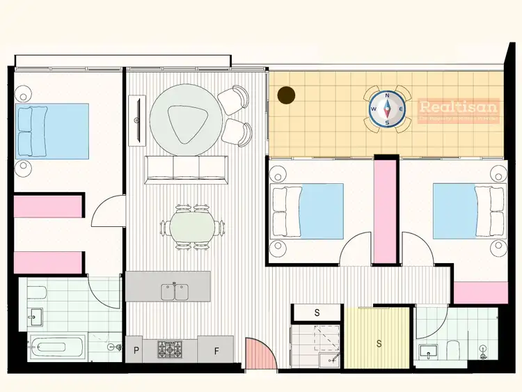 Floorplan of Homely apartment listing, Level 7/A702/57 Ashmore Street, Erskineville NSW 2043