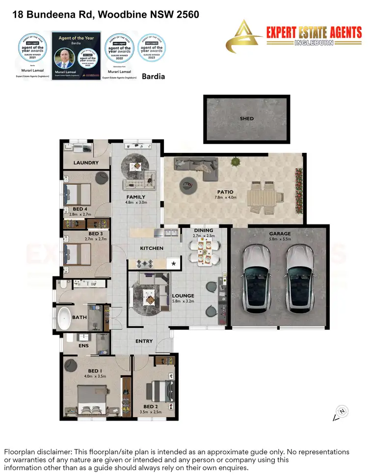 Floorplan of Homely house listing, 18 Bundeena Road, Woodbine NSW 2560
