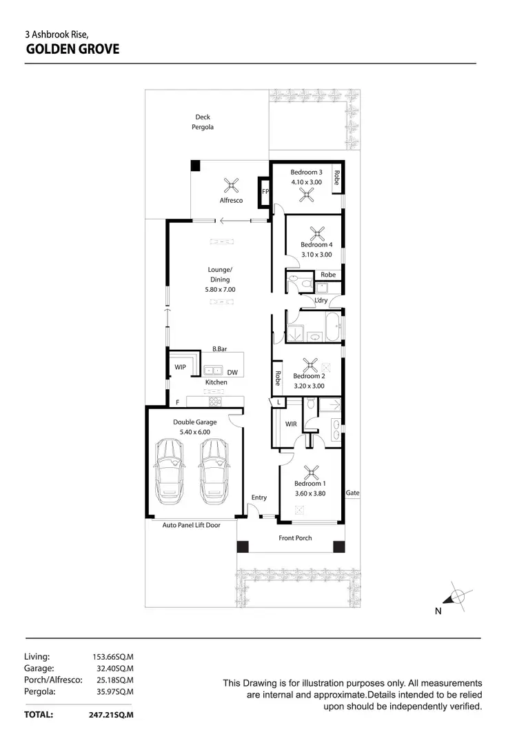 Floorplan of Homely house listing, 3 Ashbrook Rise, Golden Grove SA 5125