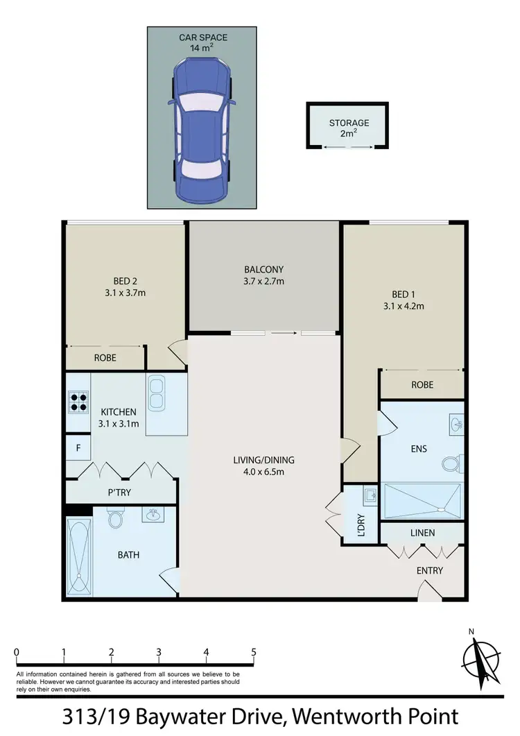Floorplan of Homely apartment listing, 313/19 Baywater Drive, Wentworth Point NSW 2127
