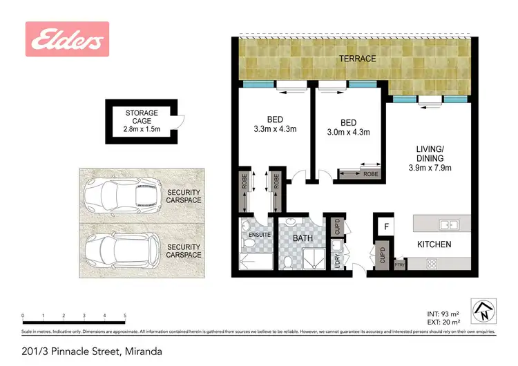 Floorplan of Homely apartment listing, 201/3 Pinnacle Street, Miranda NSW 2228